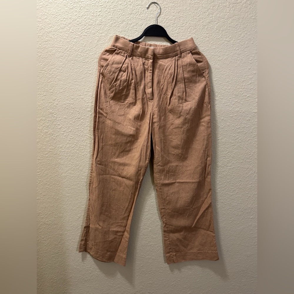 A&F Tan Linen Pants